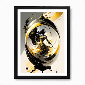 Gold And Black Art Print