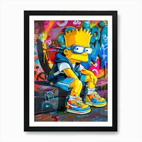 The Simpsons Graffiti Art Print