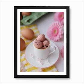 Easter Eggs In A Cup 2 Art Print