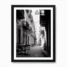 Palermo, Italy, Black And White Photography 2 Art Print