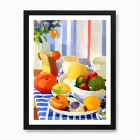 Tablescape vegetable Art Print