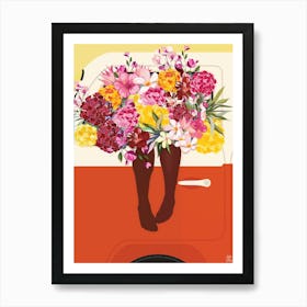 (Summer in the Sun) Black Woman Art Print