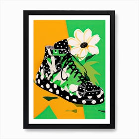 Shoes as Art: The Floral Sneaker Saga Art Print