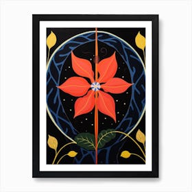 Gloriosa Lily 4 Hilma Af Klint Inspired Flower Illustration Art Print