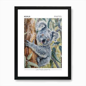 Koala Pastel Watercolour 3 Poster Art Print