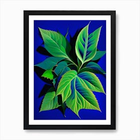 Borage Leaf Vibrant Inspired Art Print
