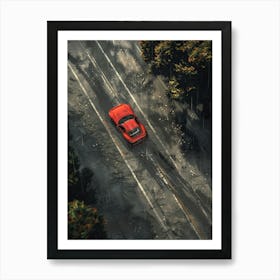 Car Driving In The Rain 5 Art Print