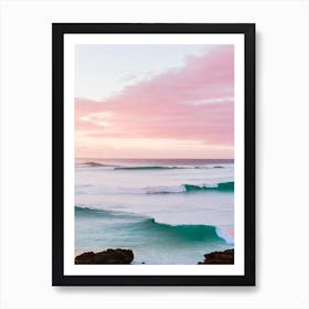 Avoca Beach, Australia Pink Photography 1 Art Print