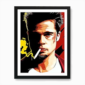 Brad Pitt fight club movies Art Print