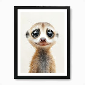 Cute Meerkat Art Print