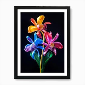 Bright Inflatable Flowers Orchid 1 Art Print