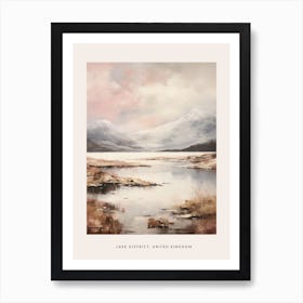 Dreamy Winter Painting Poster Lake District United Kingdom 2 Art Print