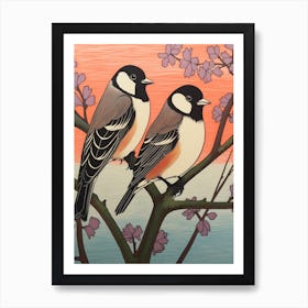 Art Nouveau Birds Poster Lapwing 2 Art Print