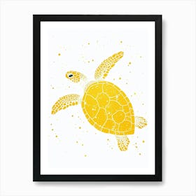 Yellow Sea Turtle 2 Art Print