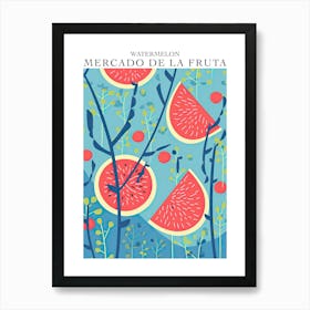 Mercado De La Fruta Watermelon Illustration 1 Poster Art Print