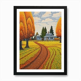 Fort Vancouver National Historic Site Fauvism Illustration 1 Art Print