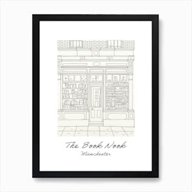 Manchester The Book Nook Pastel Colours 2 Poster Art Print