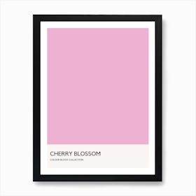 Cherry Blossom Colour Block Poster Art Print