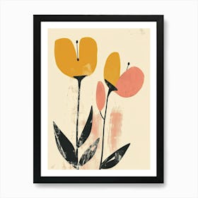 Miami Flower Market Boho Minimalist Style Art Print