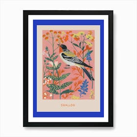 Spring Birds Poster Swallow 1 Art Print
