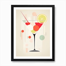 Mid Century Modern Daiquiri Floral Infusion Cocktail 4 Art Print