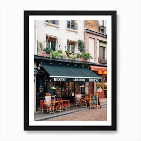 Bistro, Rue Mouffetard Art Print