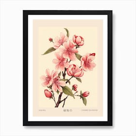 Sakura Cherry Blossom 6 Vintage Japanese Botanical Poster Art Print