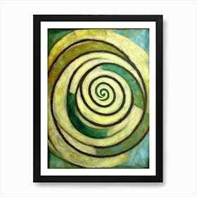 Celtic Spiral Symbol Abstract Painting Art Print
