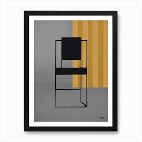 Minimal – Black  Bauhaus Chair Art Print