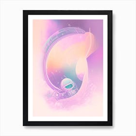 Space Exploration Gouache Space Art Print