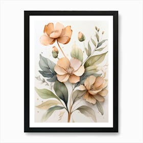 Watercolor Flowers 11 Art Print