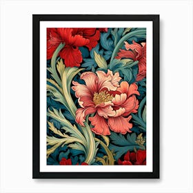 Victorian Floral Pattern 1 Art Print