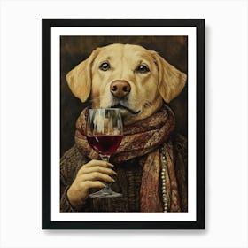 Whimsical Lab Drinking Art Print