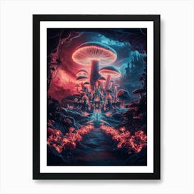 Mushroom Forest Art Print