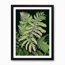 Japanese Climbing Fern Vintage Botanical Poster Art Print