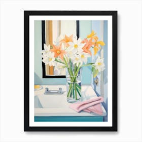 A Vase With Daffodil, Flower Bouquet 3 Art Print