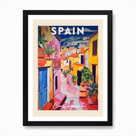 Cartagena Spain 4 Fauvist Painting  Travel Poster Poster