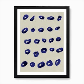 Blue Dots Art Print