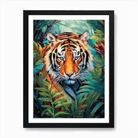 Tiger Art In Contemporary Art Style 2 Art Print