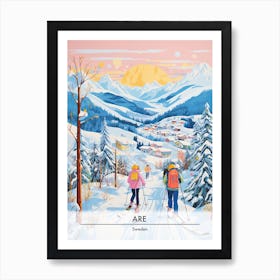 Are In Sweden, Ski Resort Poster Illustration 1 Art Print