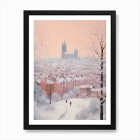 Dreamy Winter Painting Nottingham United Kingdom 1 Art Print