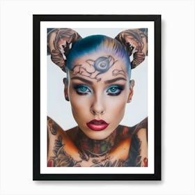 Pretty Punk Girl - Hall-O-Gram Creations 32 Art Print