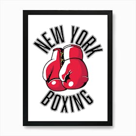 New York Boxing Logo Art Print