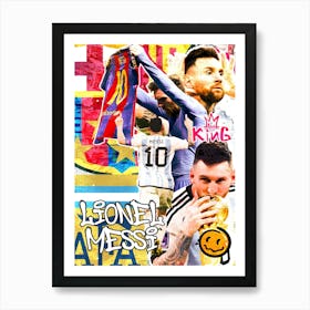 Lionel Messi Graffiti Art Print