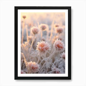 Frosty Botanical Everlasting Flower 2 Art Print