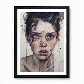 Disbelief Moods Watercolor Art Print