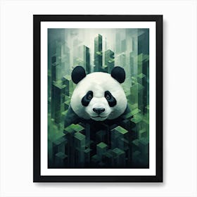 Panda Art In Cubistic Style 4 Art Print