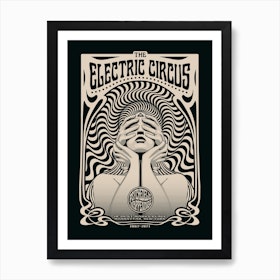 Electric Circus Psychedelic Music Poster Art Print