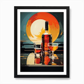 Whiskey, Mid century Art Print