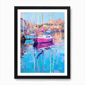 Boats In The Harbour 1 Art Print